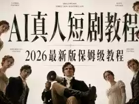 AI真人短剧制作全流程,AI视频大佬专为零基础研制的AI短剧教程,保姆级教程,新手一学就会!