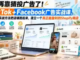 别再靠猜投广告了!TikTok+Facebook广告实战课,教你用实战方法把店铺跑起来,建立一个真正能盈利的Shopify商店【原创双语字幕】