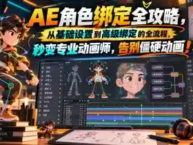 【无水印】AE角色绑定全攻略,从基础设置到高级绑定的全流程,秒变专业动画师,告别僵硬动画!【原创双语字幕】