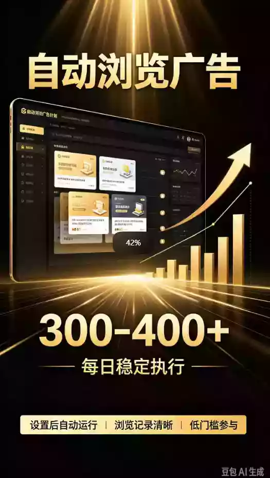自动浏览广告计划，0门槛副业，日入300-400，躺賺稳定风口项目，无需人工操作，解放双手【揭秘】