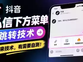 抖音私信下方菜单跳转技术，外来技术，有需要自测！