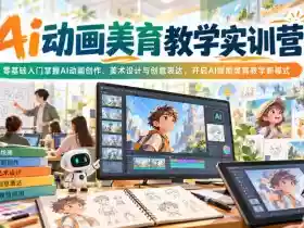 Ai动画美育教学实训营,零基础入门掌握AI动画创作、美术设计与创意表达,开启AI赋能美育教学新模式